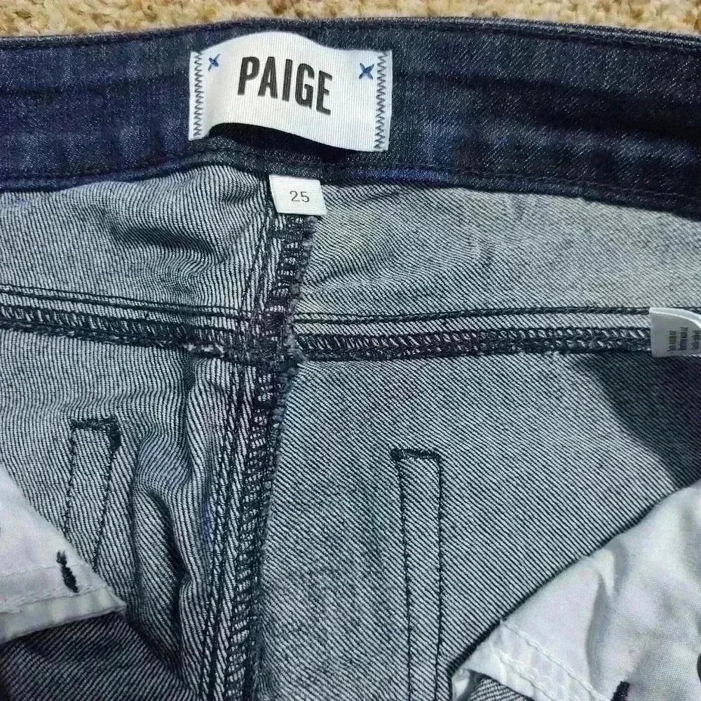 Paige Kylie crop jeans med/dark wash denim Size 25 - Picture 5 of 6